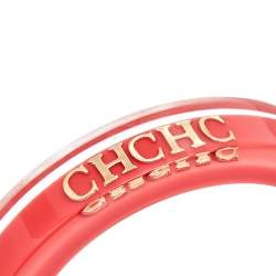 Pre Owned Carolina Herrera Pink Resin Bangle Bracelet