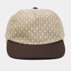 CH Carolina Herrera Beige Canvas Baseball Cap M