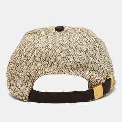 CH Carolina Herrera Beige Canvas Baseball Cap M