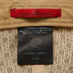 CH Carolina Herrera Beige Canvas Baseball Cap M