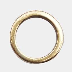 Carolina Herrera CH Enamel Gold Tone Ring Size 54