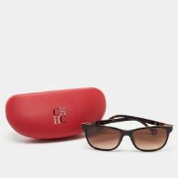 CH Carolina Herrera Dark Brown SHE643 Rectangular Sunglasses