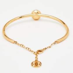 Pre Owned Carolina Herrera  Faux Pearl Gold Tone Bracelet