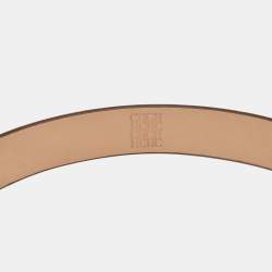 Carolina Herrera Red Logo Embossed Leather Bow Waist Belt 80CM