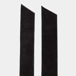 Pre Owned Carolina Herrera Black Leather and Suede Obi Waist Belt