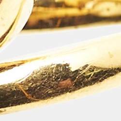 Carolina Herrera CH Faux Pearl Crystal Gold Tone Ring Size 49