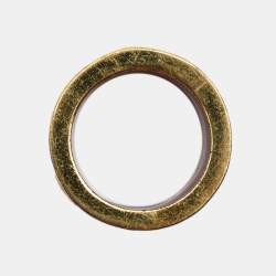 Pre Owned Carolina Herrera CH Enamel Gold Tone Ring Size 54