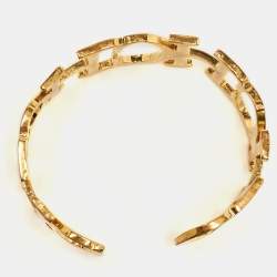 Carolina Herrera CH Between the Line Gold Tone Cuff Bracelet