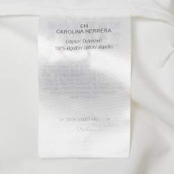 Carolina Herrera White Cotton Button Front Long Sleeve Shirt M