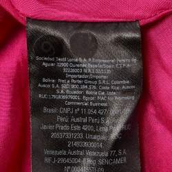 Pre Owned Carolina Herrera Pink Floral Lace Midi Dress M