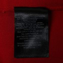 Carolina Herrera Red Stripe Knit Flared Zip-Up Jacket S