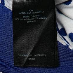 Carolina Herrera Blue Dots Knit Flared Pants S