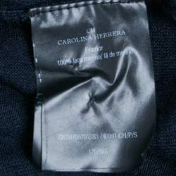 Carolina Herrera Navy Blue Knit Full Sleeve Sweater S