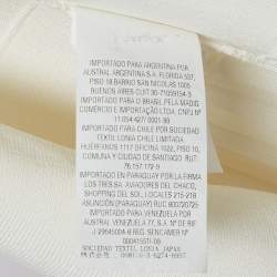 CH Carolina Herrera White Jersey Pleat Detail Hem Blouse XS