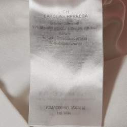 Pre Owned CH Carolina Herrera White Logo Embroidered Cotton Jersey T-Shirt M