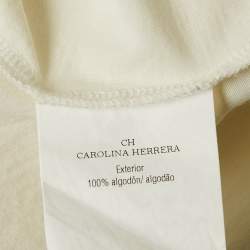 Carolina Herrera Ivory Hearts Print Jersey T-Shirt L