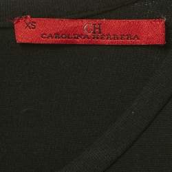 Carolina Herrera Black Jersey Flared Short Dress XS