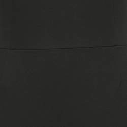 Carolina Herrera Black Jersey Flared Short Dress XS