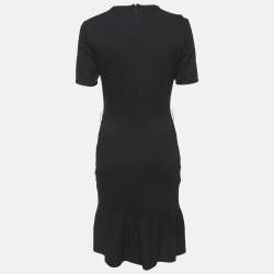 Carolina Herrera Black Jersey Flared Short Dress XS