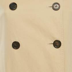 Pre Owned Burberry Beige Cotton Kensington Trench Coat XS