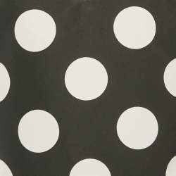 Carolina Herrera Black Polka Dots Print Silk V-Neck Top L