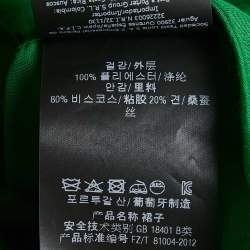 Pre Owned CH Carolina Herrera Green Mesh Flared Strapless Gown L