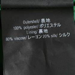 Pre Owned CH Carolina Herrera Green Mesh Flared Strapless Gown L