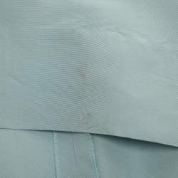 Pre Owned فستان ماكسي كريب أزرق فاتح كارولينا هيريرا متوسط