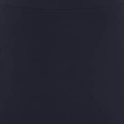 CH Carolina Herrera Navy Blue Crepe Maxi Skirt S