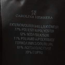 Pre Owned فستان كارولينا هيريرا بلا أكمام جاكار نمط مورد أحمر L