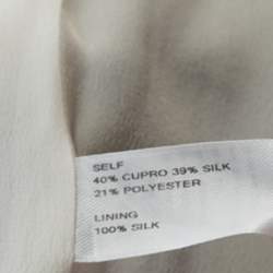 Pre Owned Carolina Herrera Silver Jacquard Embellished Detail Off Shoulder Gown M