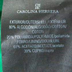 Pre Owned CH Carolina Herrera Green Boucle Knit Drop Waist Dress M