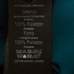 Pre Owned CH Carolina Herrera Green Crepe Pleated Sleeveless Maxi Dress L