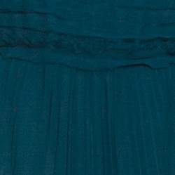 Pre Owned CH Carolina Herrera Green Crepe Pleated Sleeveless Maxi Dress L