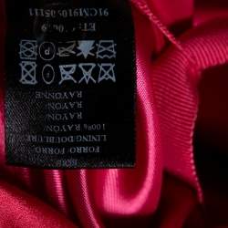 Pre Owned CH Carolina Herrera Coral Pink Silk Strapless Evening Gown S 