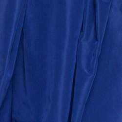 مملوكة مسبقًا Carolina Herrera Royal Blue Silk Off Shoulder Gown L