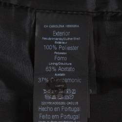 Pre Owned Carolina Herrera Black Sequin & Tinsel Accented Midi Dress L