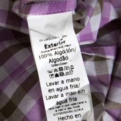 Pre Owned CH Carolina Herrera Purple Checked Cotton Long Sleeve Shirt L