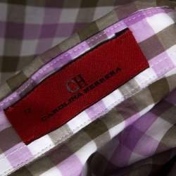 Pre Owned CH Carolina Herrera Purple Checked Cotton Long Sleeve Shirt L
