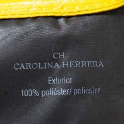 Pre Owned CH Carolina Herrera Yellow Pleated Maxi Wrap Dress S