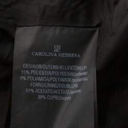 Pre Owned CH Carolina Herrera Monochrome Printed Scoop Back Sleeveless Gown L 