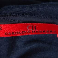 CH Carolina Herrera Navy Blue Wool & Silk Top XS
