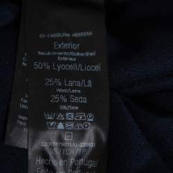 CH Carolina Herrera Navy Blue Wool & Silk Top XS