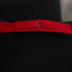 Pre Owned توب سي إتش كارلينا هيريرا ساتان أسود ودانتيل مقاس متوسط - ميديوم