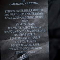 Pre Owned توب سي إتش كارلينا هيريرا ساتان أسود ودانتيل مقاس متوسط - ميديوم