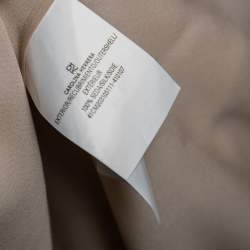 Pre Owned Carolina Herrera Cream Silk Ruffled Cuff Detail Blouse M