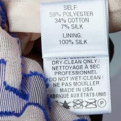 Pre Owned Carolina Herrera Light Pink Floral Fil Coupe Pleated Bow Detail Gown XL