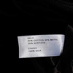 Pre Owned Carolina Herrera Black Lace Trail Detail Long Sleeve Gown L