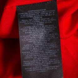 Carolina Herrera Red Lace & Mesh Paneled Sleeveless Flared Dress S