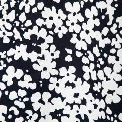 CH Carolina Herrera Navy and White Floral Print Square Top M